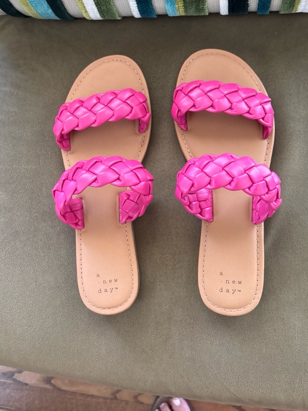 a new day Pink Braided Double-Strap Slide Sandals - Picture 3 of 3